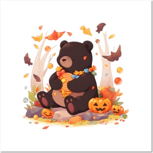 Autumn Candy Bear Posters and Art